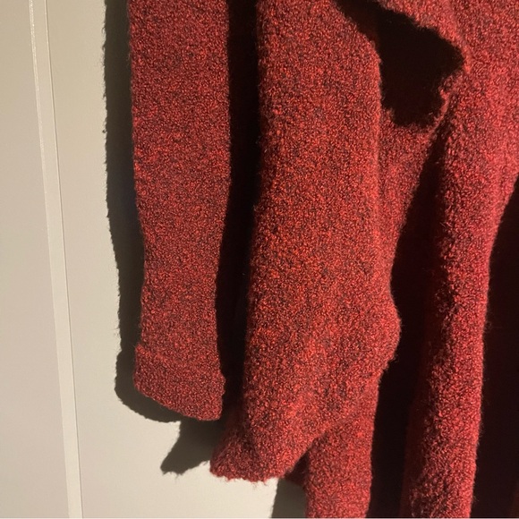 Lafayette 148 Extra Fine Wool Burgundy Long Line Draped Cardigan Sz Med Mobwife - Picture 6 of 12